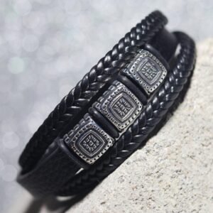 Urban Edge – Triple-Layer Leather Bracelet