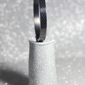 X-Pattern Silver Accent Black Kada